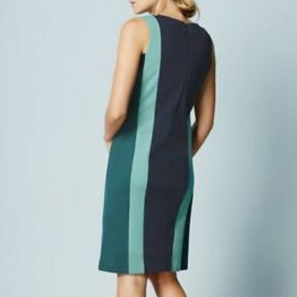 Boden Ponte Knit Color Block Striped Sheath Dress Blue Size 4 - Picture 11 of 12